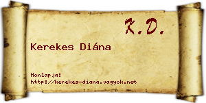 Kerekes Diána névjegykártya