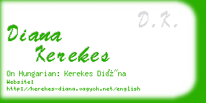 diana kerekes business card